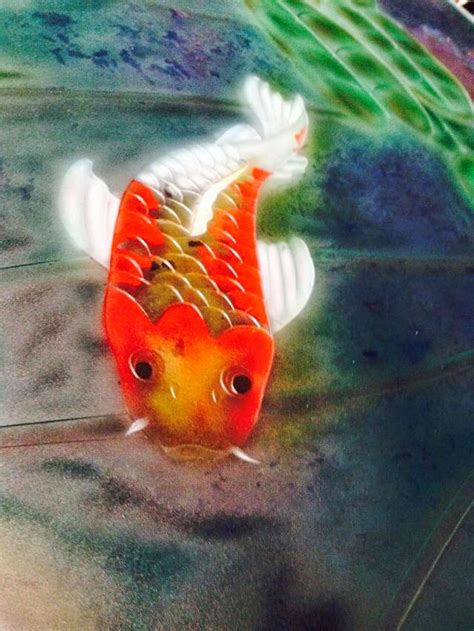 Best Impression Glass Design Koi Fish Glass Art