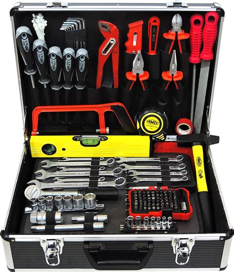 Famex 745 48 Alu Werkzeugkoffer Gefüllt Mit Werkzeug Set Bestückter Werkzeugkasten Für