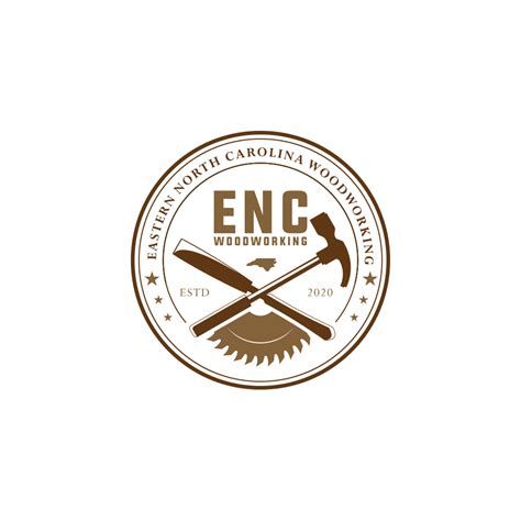 Bold Masculine Woodworking Logo Design For Enc Woodworking By