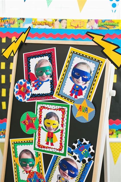 Take pictures of the students wearing superhero capes and masks and use those photos as labels for lockers. 469 best images about superhero classroom on Pinterest