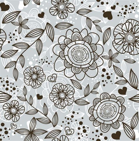 Download Flower Doodle Pattern Vector Art & Graphics | freevector.com