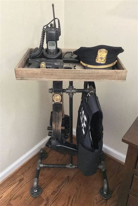 Why would someone need tactical gear? DIY Cop Caddy - A Magical Kingdom called Home | Police gear stand, Caddy diy, Tactical wall