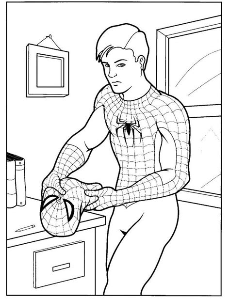 Peter Parker Spider Man Coloring Pages Coloring Pages