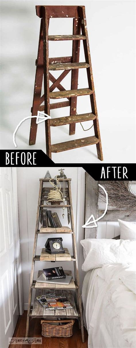 Diy Old Wooden Ladder Decorating Ideas Pic Groin