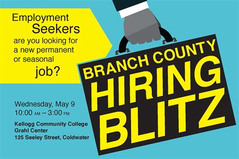 KCC to host Branch County Hiring Blitz May 9 in Coldwater - KCC Daily