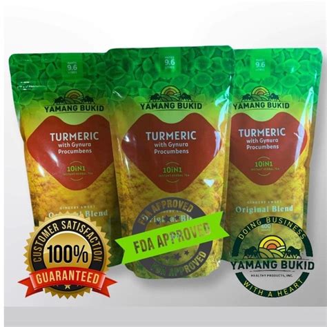 Yamang Bukid Turmeric Powder 10 In 1 Tea 3 Packs 400 Grams Shopee