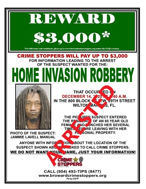 Home Invasion Robbery Wilton Manors Broward Crime Stoppers
