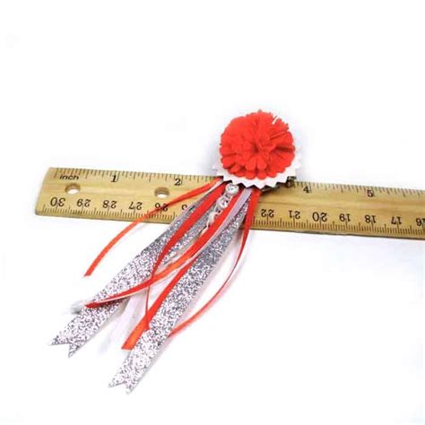 Miniature Homecoming Mum Pin Or Brooch Orange And White
