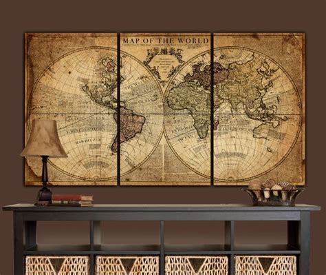 World Map Art Large Wayne Baisey