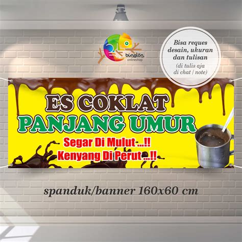 Size 160x60 Cm Spanduk Banner Es Coklat Panjang Umur Lazada Indonesia