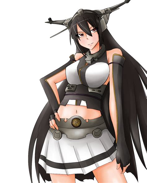 Wallpaper Anime Girls Kantai Collection Nagato KanColle Long Hair Black Hair Solo