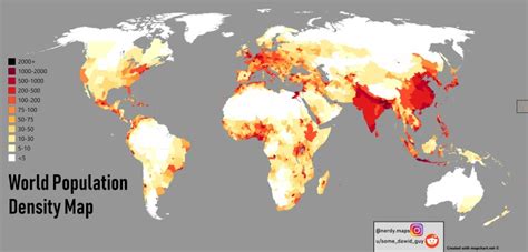 World Population Map 2023