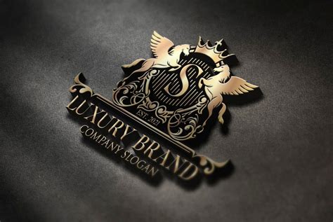 Luxury Gold Logos Elegant Emblem Monogram Luxury Logo Etsy