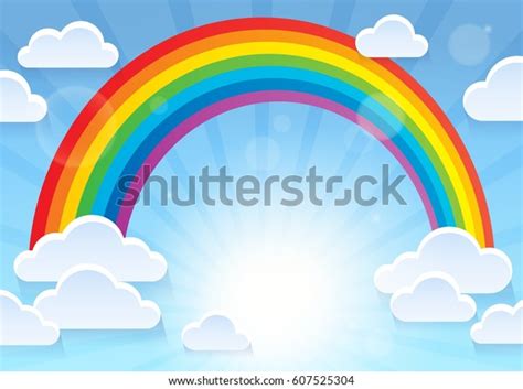 Rainbow Stylized Clouds Theme 1 Eps10 Stock Vector Royalty Free