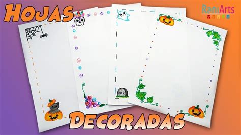 Hojas decoradas etiquetas marcos para cartas marcos escolares imagenes para diapositivas. Hojas Decoradas / Bordes - 🎃 Edición Halloween!! 🎃 - DIY ...