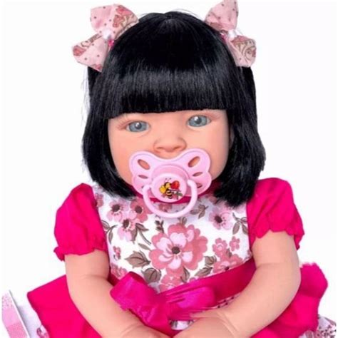 boneca bebê tipo reborn realista kit acessórios kaydora brinquedos cod 001 lookedtwo