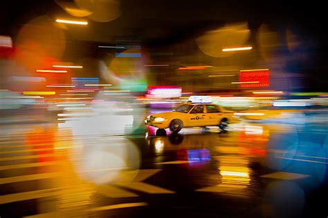 Taxi Cab Blured In Motion Hoodoo Wallpaper