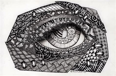 Diamond Eye Zentangle By Rroxyann On Deviantart Zentangle Drawings