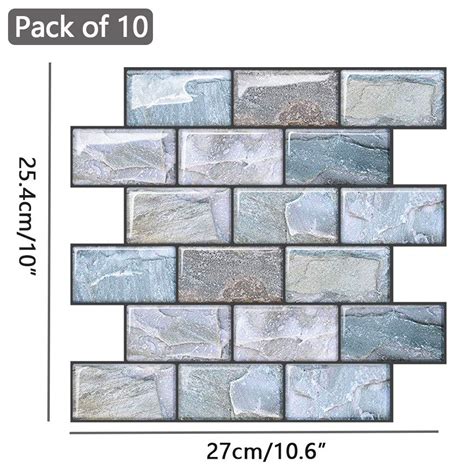 Buy Yoillione 10 Sheets Self Adhesive Wall Tiles For Kitchen Backsplash