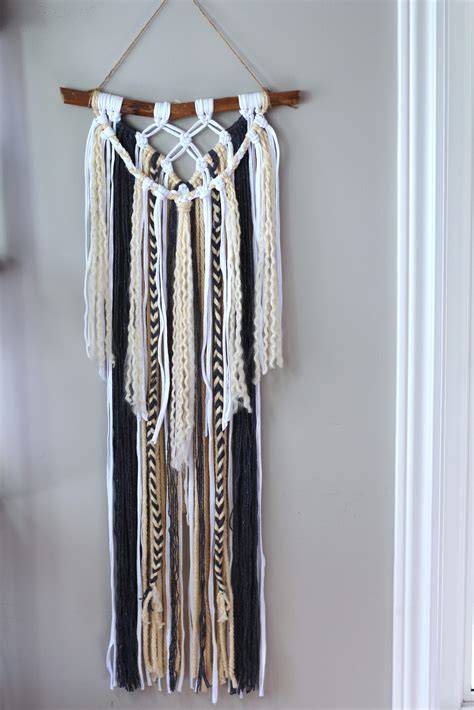 From the tree branch to the bottom of the fringe: Easy DIY Macrame Wall Hanging in 15 Minutes | Feeling ...