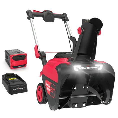 Powersmart 21 In Cordless 80 V Single Stage Snow Blower With 60 Ah
