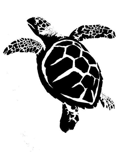 Turtle Outline Stencil