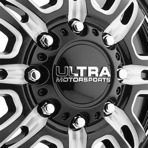 Ultra® 049bm Predator Dually Wheels Gloss Black With Milled Accents Rims