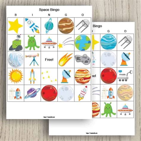 Free Printable Space Bingo For Out Of This World Fun The Artisan Life