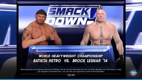Wwe 2k23 Brock Lesnar Vs Batista Dream Match Youtube