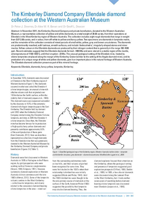 Pdf The Kimberley Diamond Company Ellendale Diamond Collection At The