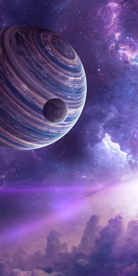 1080x2160 Planet Moon Space Stars 4k One Plus 5thonor 7xhonor View 10