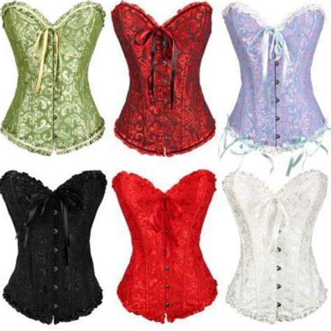 Cfyh 2018 New Women Sexy Satin Corset Brocade Floral Bustier Top Lace Up Back Lingerie