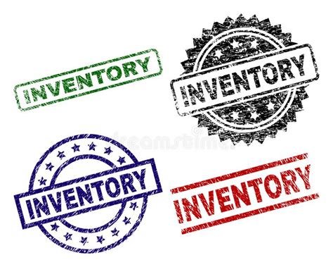 Grunge Textured Inventory Stamp Seal Stock Vector Illustration Of