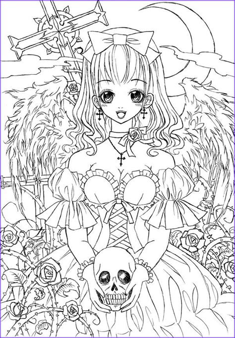 Nightcore Emo Anime Coloring Pages