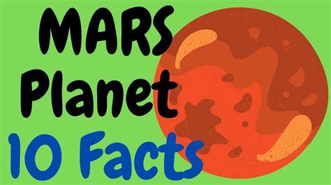 Mars Facts About Mars For Kids And Adults Science Planet Facts Youtube