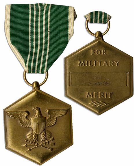 Lot Detail Official Engraved Army Commendation Medal Awarded To Major
