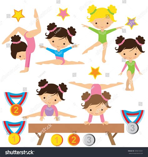 gymnastics vector illustration stock vector royalty free 305610341 shutterstock