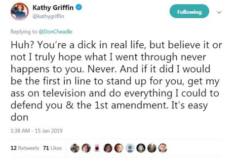 Kathy Griffin Lashes Out At Don Cheadle For Not Supporting Her After