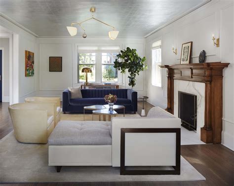 Morgante Wilson Architects Had The Ceiling In This Living Room Silver
