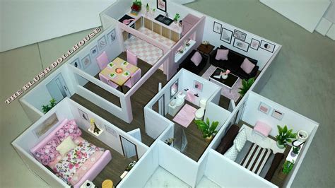 Diy miniature modern dollhouse apartment #4. DIY The BLUSH Dollhouse - YouTube