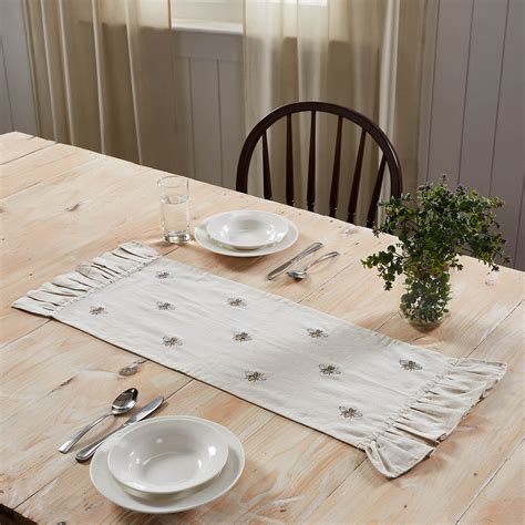 Embroidered Bee 36 Inch Table Runner The Weed Patch