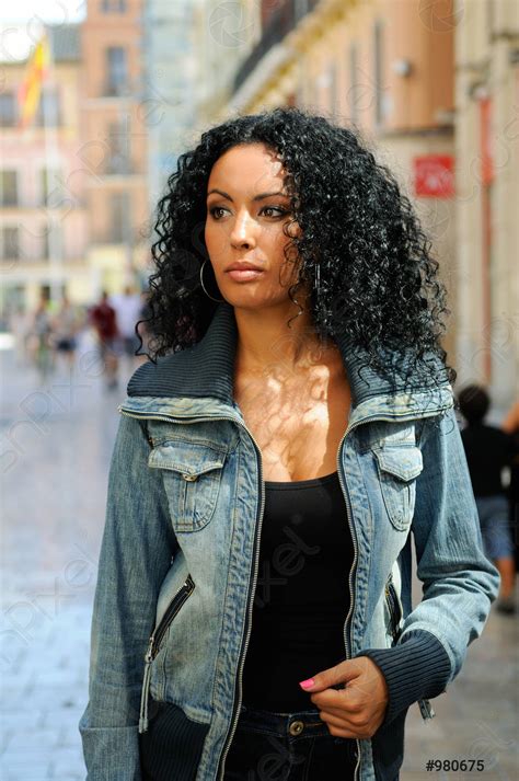 Young Black Woman In Urban Background Stock Photo Crushpixel