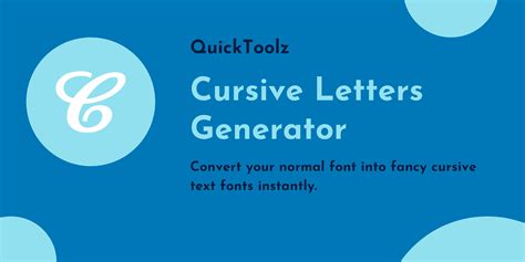 Cursive Letters Generator