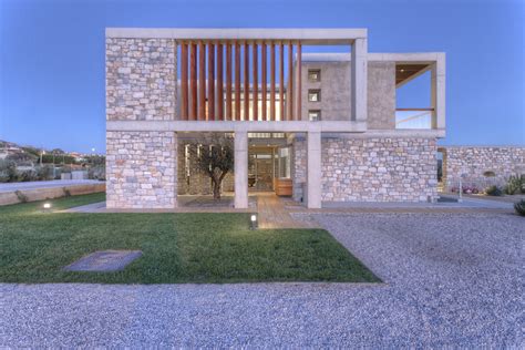 Stone House In Anavissos From Whitebox Architects George Fakaros