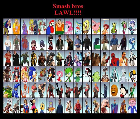 Smash Bros Lawl Character Select Ver3 By Supercollaterale On Deviantart