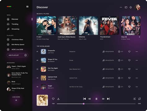 Music Streaming Web App Ui On Behance