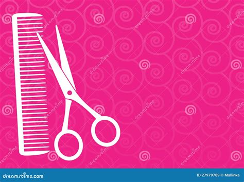 Barbershop Background With Scissors And Comb Stock Vector