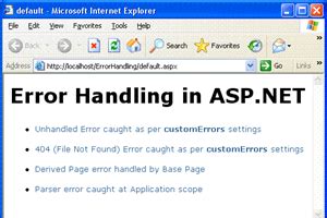 Error Handling In Asp Net Codeproject