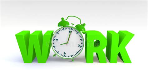 Work Time Stock Illustration Image Of Green Work Timer 20048124