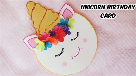 3d Unicorn Birthday Card Idea Handmade Unicorn Card Diy Paper Card